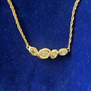 Alexis Bittar Gold Necklace with Crystal Accents